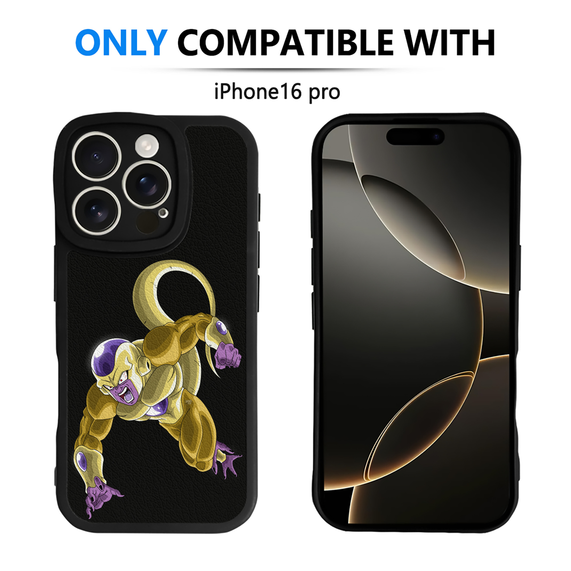 （画像用） ドラゴンボール フリーザ DRAGON BALL Frieza 【iPhone 16シリーズ対応】シリコンスマホケース（レザー調） 材質：シリコン